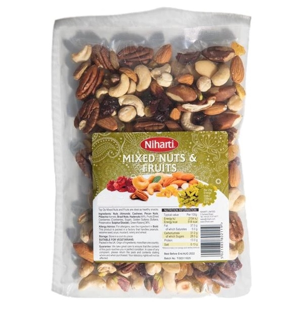 Niharti Mixed Nuts & Fruits 750g - Rashan Pani