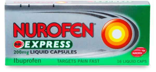 Nurofen Express 200mg Liquid Tab - 16 Liq Cap