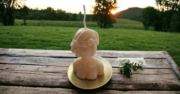 Woman Face Candle